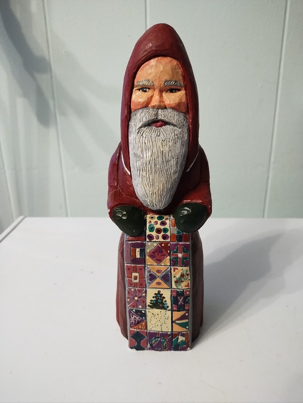 Artisan Crafted By Lamourey Red Santa Figurine Holiday Decoration